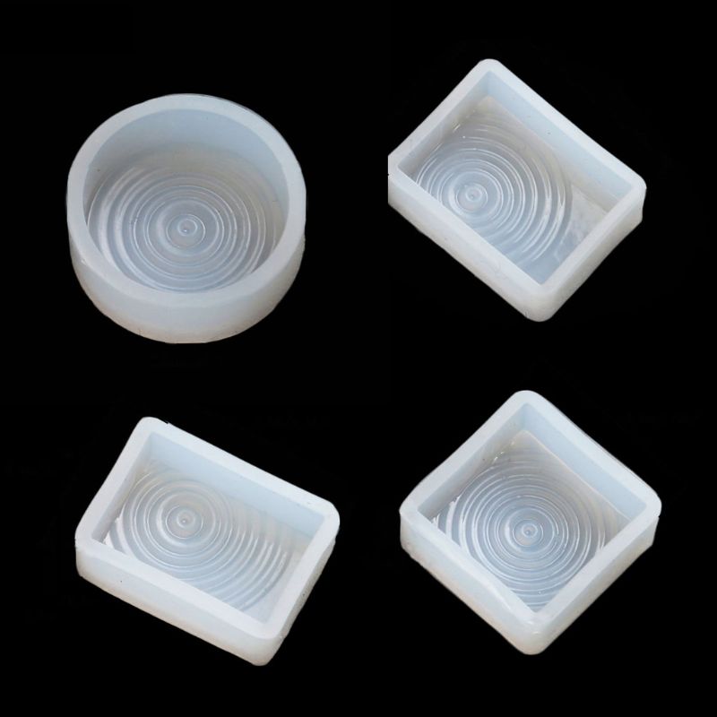Silicone Epoxy Resin Molds Set - 4 Pcs/Set DIY Water Ripple Clear
