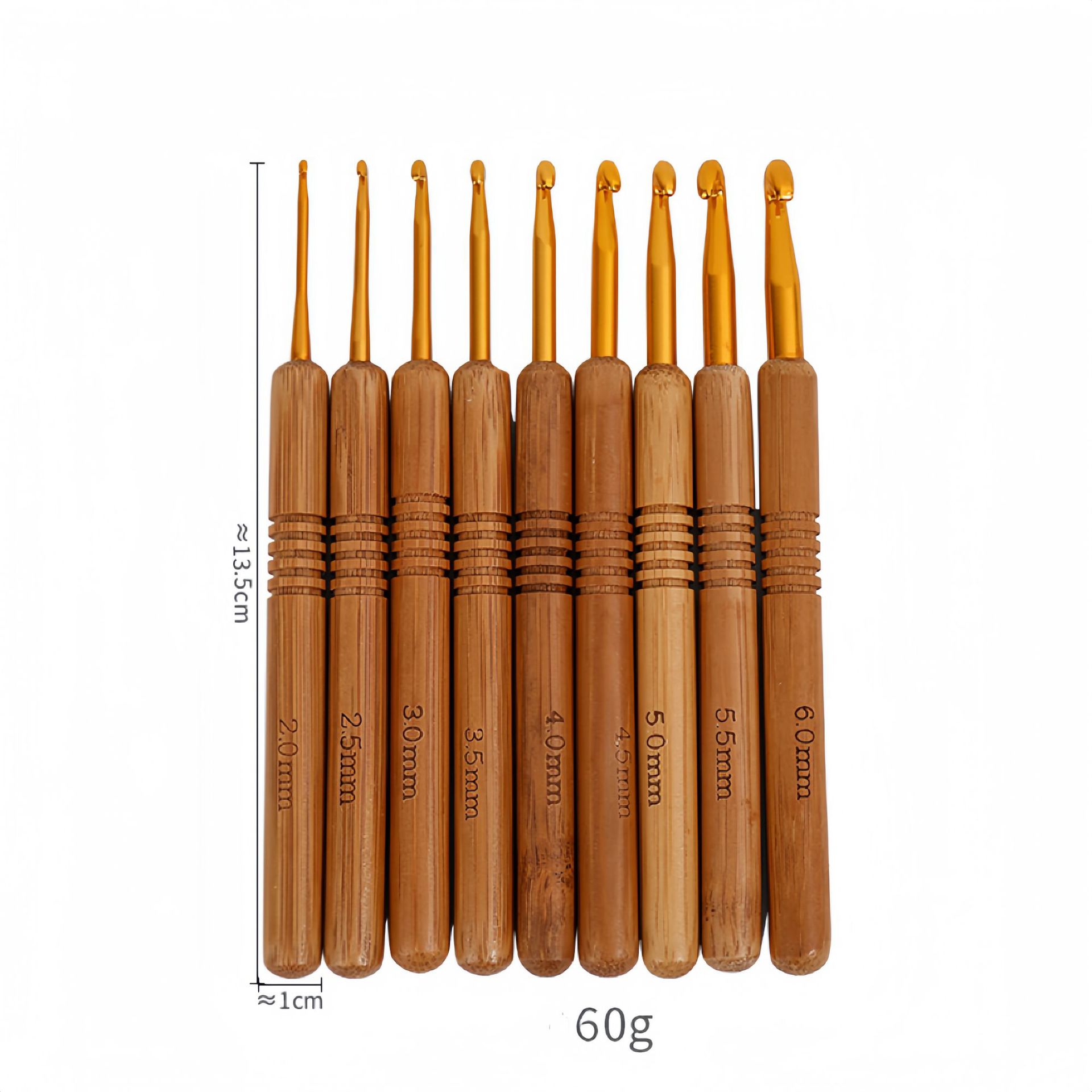 Wooden Crochet Hooks Ergonomic Handle - 1pc Bamboo Wooden Handle Crochet Hooks