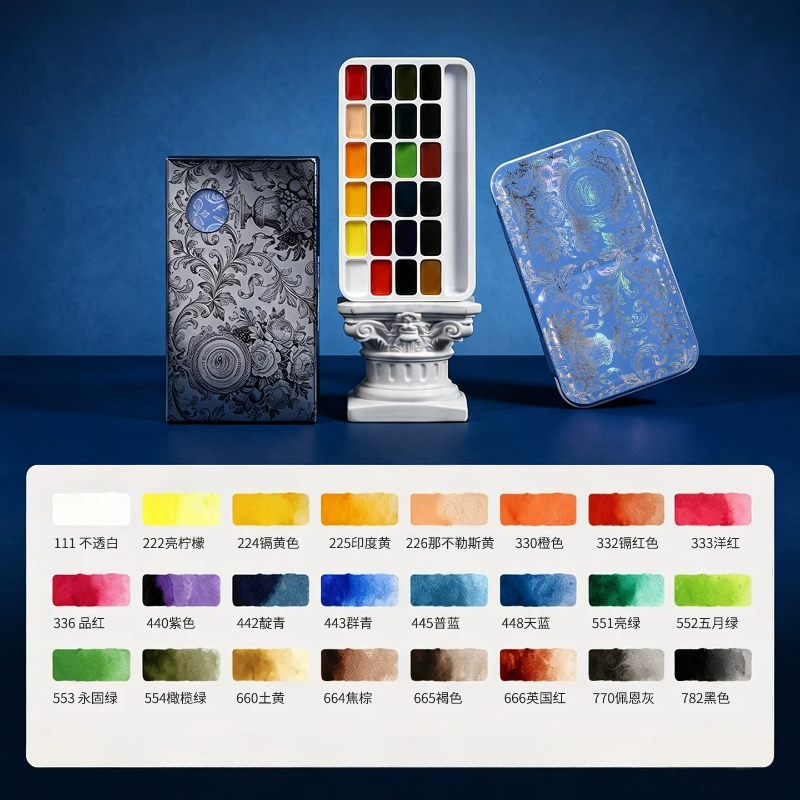 Rubens 24 Colors 1ml Solid Wat - Watercolor Paint Set Solid Pigment recension och pris
