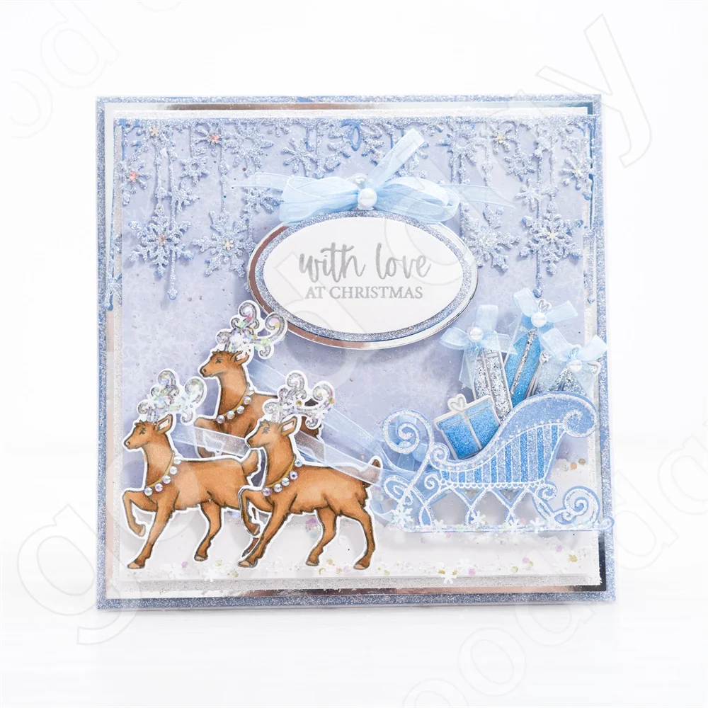 New Christmas Elk Snowflake Wr - Clear Silicone Stamps For Card Making recension och pris