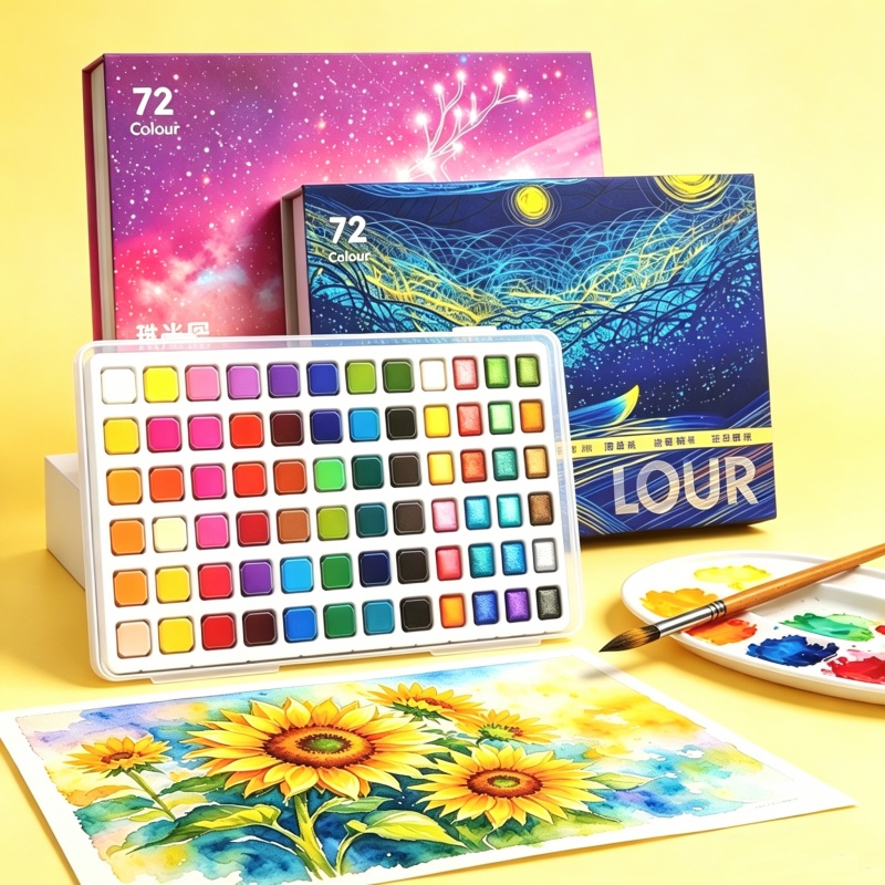 Solid & Pearlescent Watercolor - Watercolor Paint Set Solid Pigment recension och pris