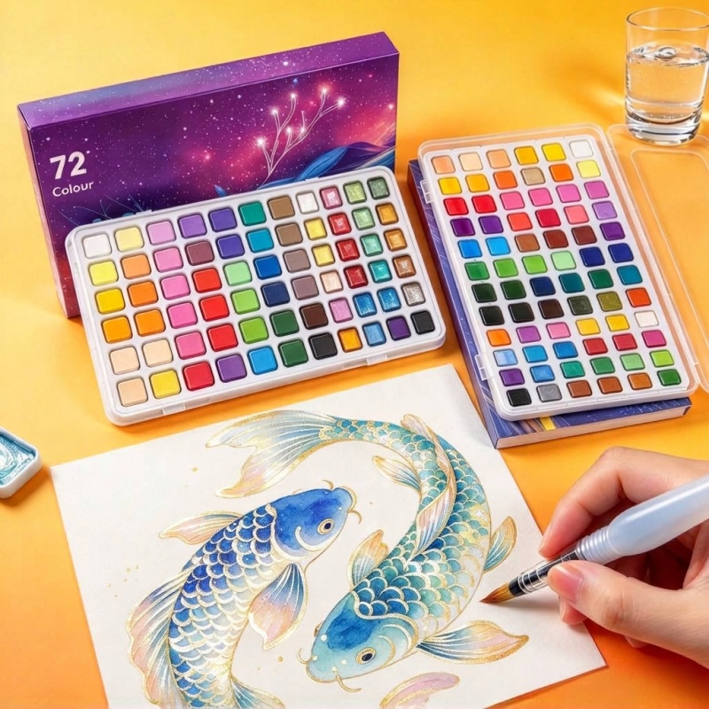 Solid & Pearlescent Watercolor - Watercolor Paint Set Solid Pigment recension och pris