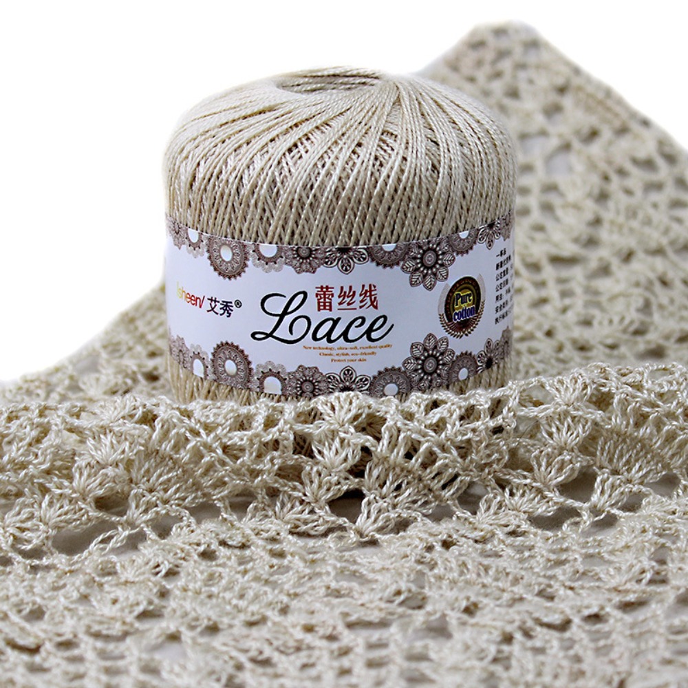 50g/Ball Soft Cotton Lace Yarn - Cotton Embroidery Thread Skeins recension och pris