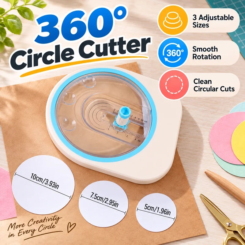 360° Rotation Circle Paper Cut - Scrapbooking recension och pris