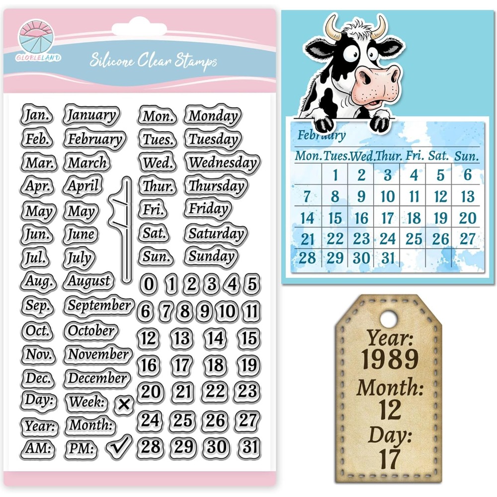 Calendar Clear Stamp for Scrap - Clear Silicone Stamps For Card Making recension och pris