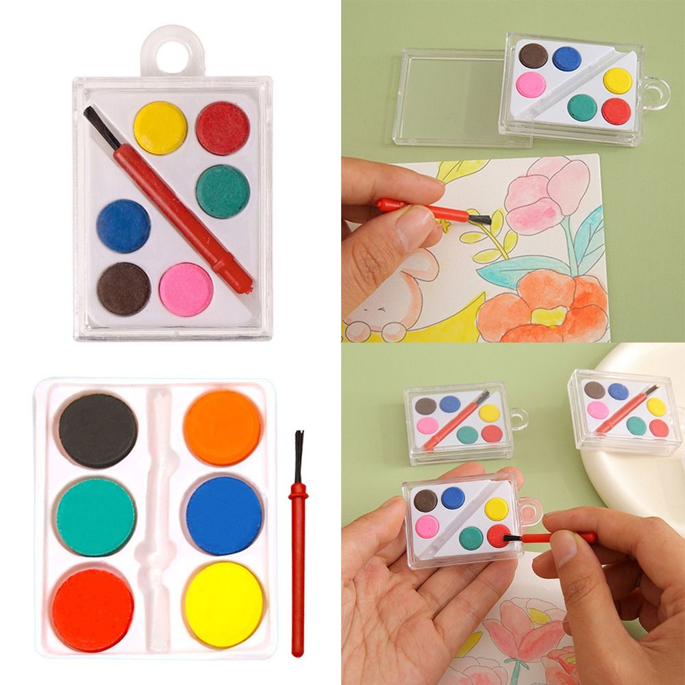 Portable with Painting Brush W - Watercolor Paint Set Solid Pigment recension och pris