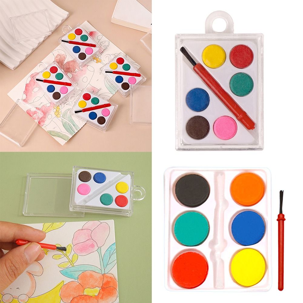 Portable with Painting Brush W - Watercolor Paint Set Solid Pigment recension och pris