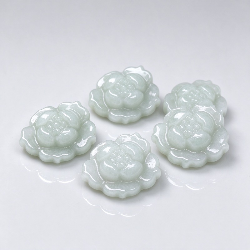 5Pcs Natural A Grade Jadeite L - Beading recension och pris