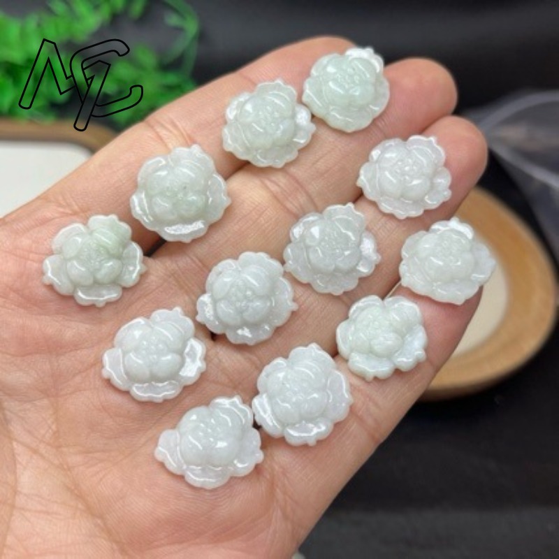 5Pcs Natural A Grade Jadeite L - Beading recension och pris