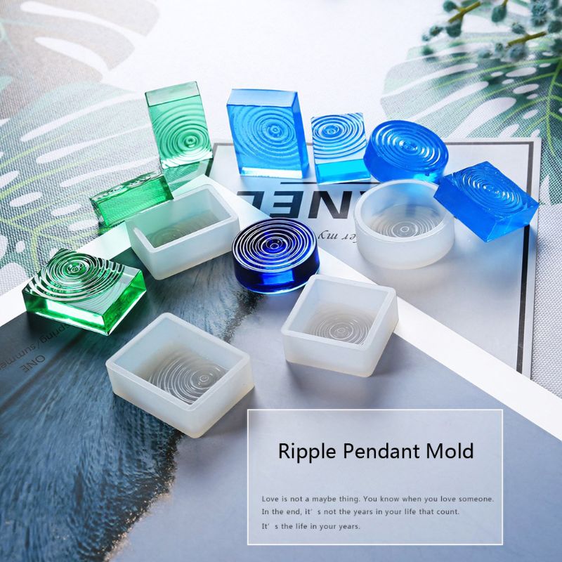 4 Pcs/Set DIY Water Ripple Cle - Silicone Epoxy Resin Molds Set recension och pris