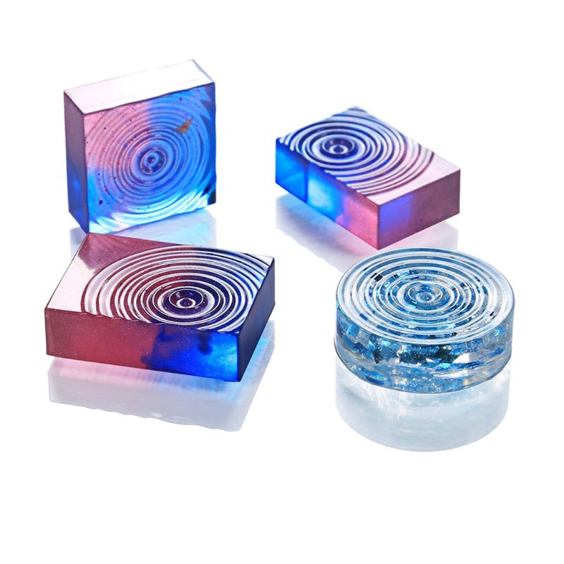 4 Pcs/Set DIY Water Ripple Cle - Silicone Epoxy Resin Molds Set recension och pris